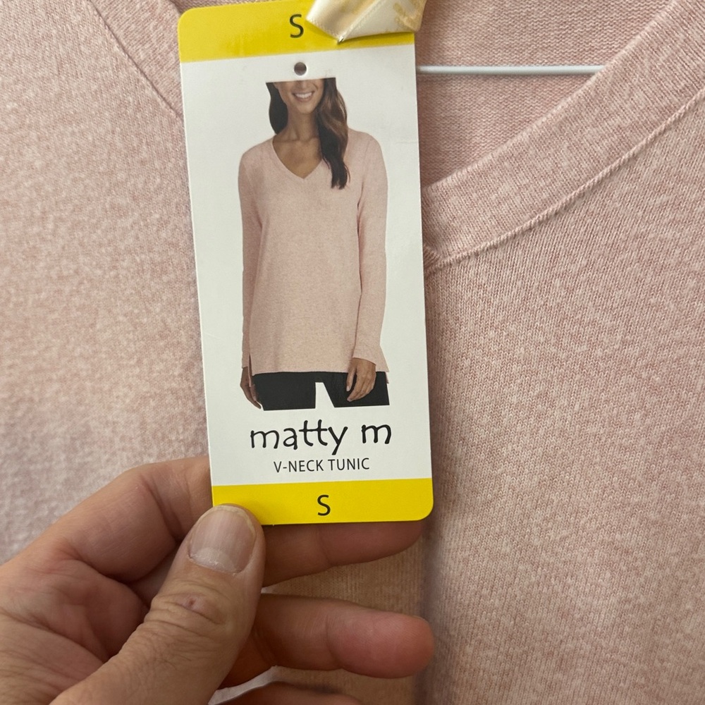 Matty M Soft Pink Knit Top - Picture 3 of 4